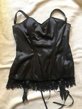 Black satin fringed for sale  BRIGHTON