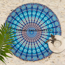 Tapeçaria de mandala redonda indiana hippie boho praia tapete de ioga decoração comprar usado  Enviando para Brazil