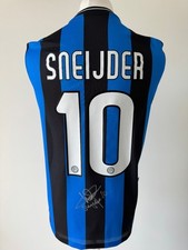 Camisa WESLEY SNEIJDER assinada - Final da Liga dos Campeões Inter de Milão 2010 -PROVA/COA- comprar usado  Enviando para Brazil