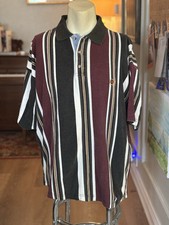 Camisa polo masculina vintage anos 90 Tommy Hilfiger malha média feita nos EUA listrada comprar usado  Enviando para Brazil