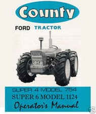Condado de Ford Super 4 E 8, 4, 754, 6, 1124 operadores tractores Op Manual Do Proprietário Cd comprar usado  Enviando para Brazil