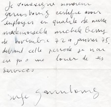 Serge gainsbourg manuscrit d'occasion  Nogent-le-Rotrou