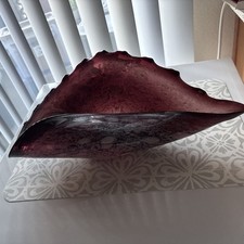Peça central de mesa de vidro grande roxa decorativa design caracol comprar usado  Enviando para Brazil