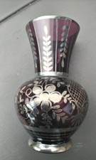 Decorate cranberry vase. for sale  TIVERTON