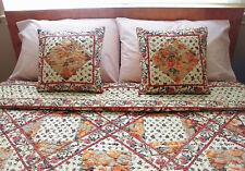 Colcha vintage vitoriana queen/king colcha cobertor e 2 travesseiros de destaque comprar usado  Enviando para Brazil