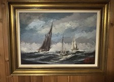 Vintage seascape oil for sale  West Warwick