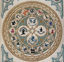 Álbum de brasões e monogramas antigos por W S Lincoln brasões de papel em relevo comprar usado  Enviando para Brazil