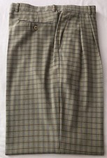ZANELLA Platinum Label - Calças/calças masculinas de lã xadrez oliva 36x33 não usadas🇮🇹 comprar usado  Enviando para Brazil