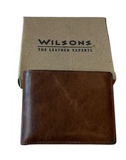 Usado, Carteira bifold masculina de couro marrom Wilson nova na caixa comprar usado  Enviando para Brazil