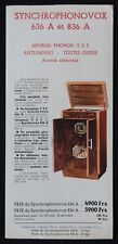 Publicité dépliant synchroph d'occasion  Nantes-