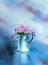 Composizione floreale vaso usato  Rieti