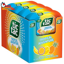 Tic Tac Tropical Adventure hortelã sabor frutas, pacote com 8 a granel, atualização em movimento, usado comprar usado  Enviando para Brazil