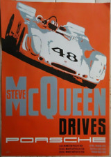 "unidades de Steve Mcqueen Porsche" Publicidade cartaz 16"x 23" Excelente Estado comprar usado  Enviando para Brazil