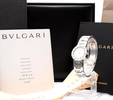 [N ESTADO PERFEITO com Caixa, Papel] BVLGARI BB23SS 12P Relógio Feminino Quartzo Branco Diamante JAPÃO comprar usado  Enviando para Brazil