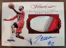 2015-16 Panini Flawless John Wall Patch/Auto Ruby 11/15 3 Color Patch 💥🔥💥 comprar usado  Enviando para Brazil
