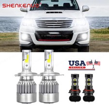 For Toyota Hilux 2004-2019 6000K LED Headlights Hi/Lo Beam + Fog Light Bulbs Kit comprar usado  Enviando para Brazil