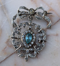 um broche antigo fino de prata e pasta belle Epoque - pendurado em joias vitorianas comprar usado  Enviando para Brazil