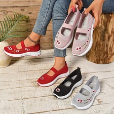 Tênis esportivo feminino casual malha elástica leve respirável Mary Jane comprar usado  Enviando para Brazil
