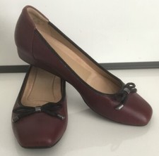 Burgundy leather pumps for sale  DEREHAM