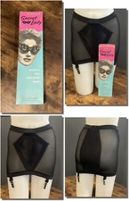 Usado, Deslumbrante Cinto de Painel de Cetim Duplo OB Preto Antigo com Caixa Original Secret Lady NOS P comprar usado  Enviando para Brazil