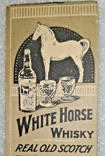 Vintage WHITE HORSE BLENDED SCOTCH WHISKEY Papier Buch Getränke Werbung England comprar usado  Enviando para Brazil