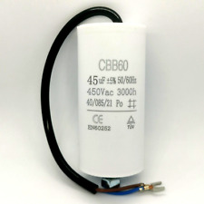 Capacitor de corrida CBB60 45uF 450V AC 50/60Hz 105x48mm com parafuso prisioneiro de fixação M8 comprar usado  Enviando para Brazil