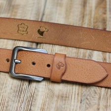 Rindleder gürtel braun gebraucht kaufen  Berlin