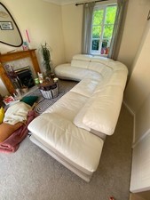 White leather corner for sale  LEDBURY