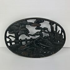 Suporte de chaleira vintage de ferro fundido oval rebite metal fazenda patos verde comprar usado  Enviando para Brazil