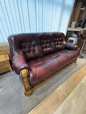 Chesterfield sofa leather for sale  SWINDON