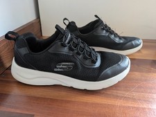 Skechers black slip for sale  CORBY