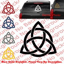 Usado, Adesivo de vinil Trinity Triquetra cortado símbolo de nó celta cristão JS027 comprar usado  Enviando para Brazil