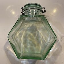 Hexagon green glass for sale  Stockbridge
