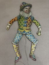 Usado, ANTIGA CORDA DE PUXAR ALEMÃ PALHAÇO BOBO DA CORTE JUMPING JACK LITHO PAPEL EM MADEIRA VINTAGE comprar usado  Enviando para Brazil