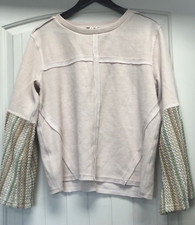 Usado, Camisa POL Clothing pequena malha bege com mangas longas listradas verde e branco comprar usado  Enviando para Brazil