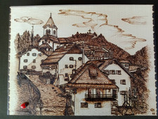 Pirografia legno cofanetto usato  Venzone