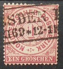 Selo N°3050K distrito postal norte da Alemanha cancelado 1869 Aus comprar usado  Enviando para Brazil