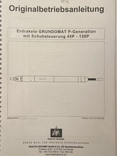 Grundomat erdrakete bedienungs gebraucht kaufen  Freital