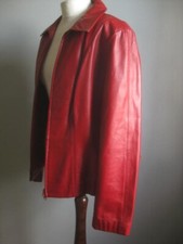 Red leather jacket for sale  MATLOCK
