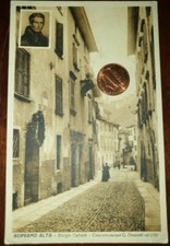 Cartolina d'epoca paesagg Italia Lombar Bergamo Alta Borgo Canale casa Donizzett comprar usado  Enviando para Brazil