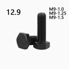 Usado, Parafusos de cabeça hexagonal de aço M9 preto 12,9 parafusos DIN933 passo 1.0 / 1.25 / 1.5 comprar usado  Enviando para Brazil