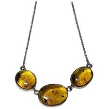 Colar cabochão âmbar prata esterlina mexicano feito à mão Alberto Juan, usado comprar usado  Enviando para Brazil