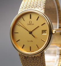 Vintage 1984 [Quase Perfeito] Omega De Ville Cal.1432 31mm mostrador quartzo dourado masculino comprar usado  Enviando para Brazil