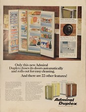 PRINT AD 1967 Admiral Duplex Geladeira Fechamento Automático de Porta Rodas Roll Out comprar usado  Enviando para Brazil