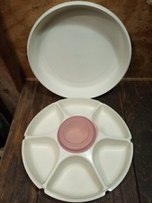 Bandeja de servir dividida Tupperware #1665 #1666 #1667 sabor vegetal lanche com tampa comprar usado  Enviando para Brazil