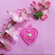 Cuori rosa uncinetto usato  Vaiano Cremasco