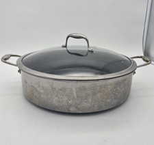 Panela refogada híbrida antiaderente HexClad com tampa torrador de frango 7 quartos 13 polegadas comprar usado  Enviando para Brazil