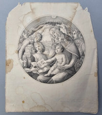 Antica stampa incoronazione usato  Carrara