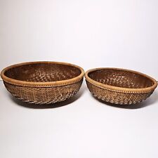 round rattan baskets set 3 for sale  Greensboro