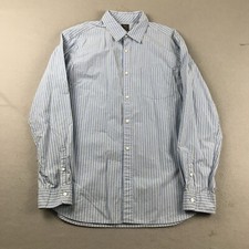 Camisa masculina Gap XL azul verde listrada algodão com botões mangas compridas lavagem vivida comprar usado  Enviando para Brazil